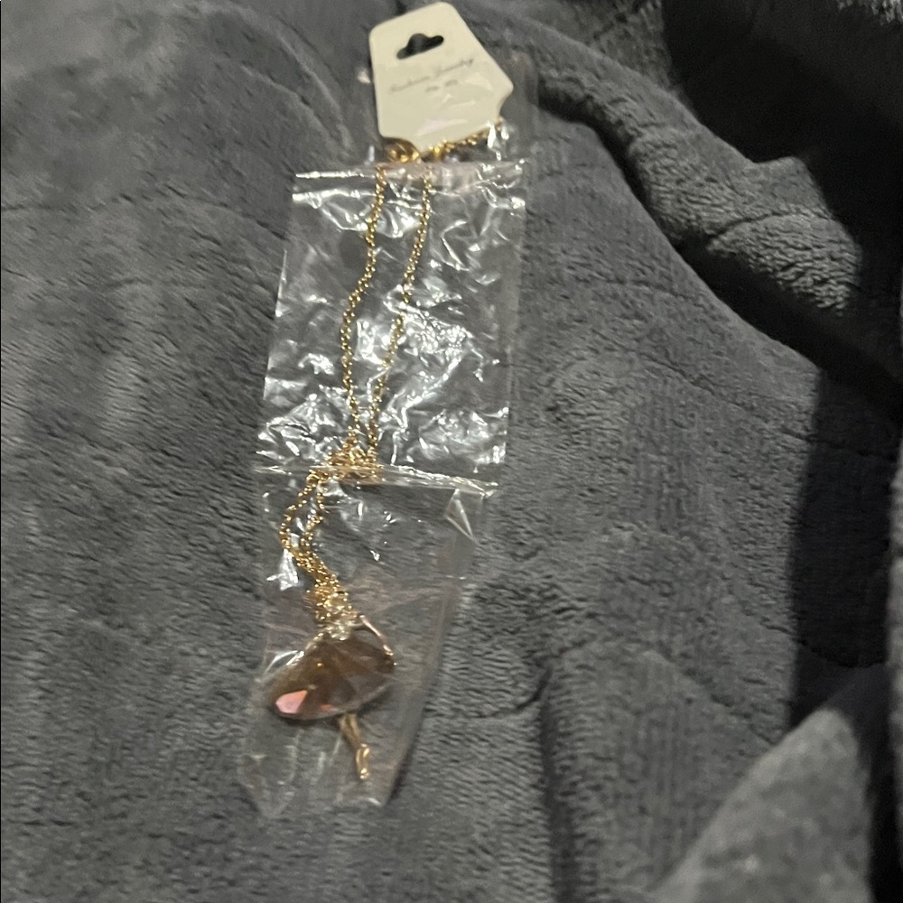 Elegant Gold Tone Necklace with ballerina Pendant